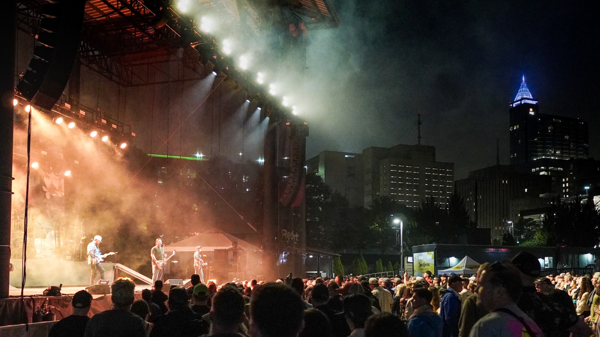 Wide view of the Iration stage and the Raleigh crowd.