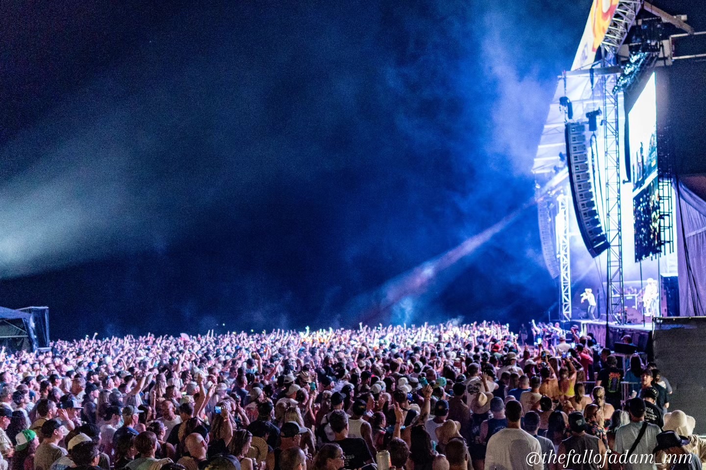 Festival crowd filling the beach beside the Sublime stage.