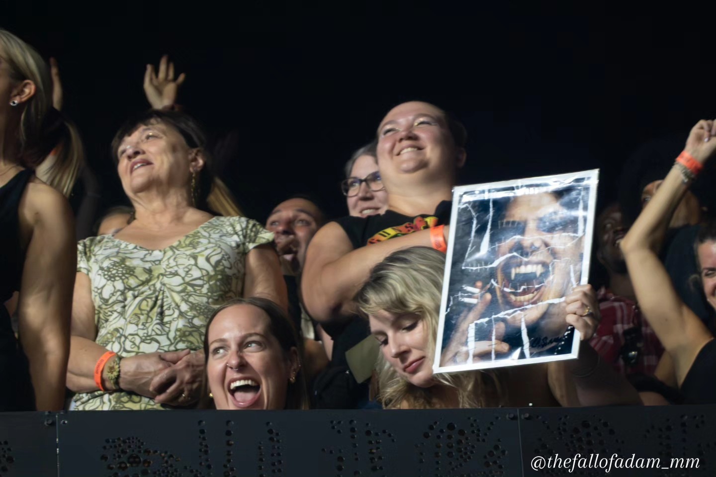 Fans watching Yungblud from the barrier.