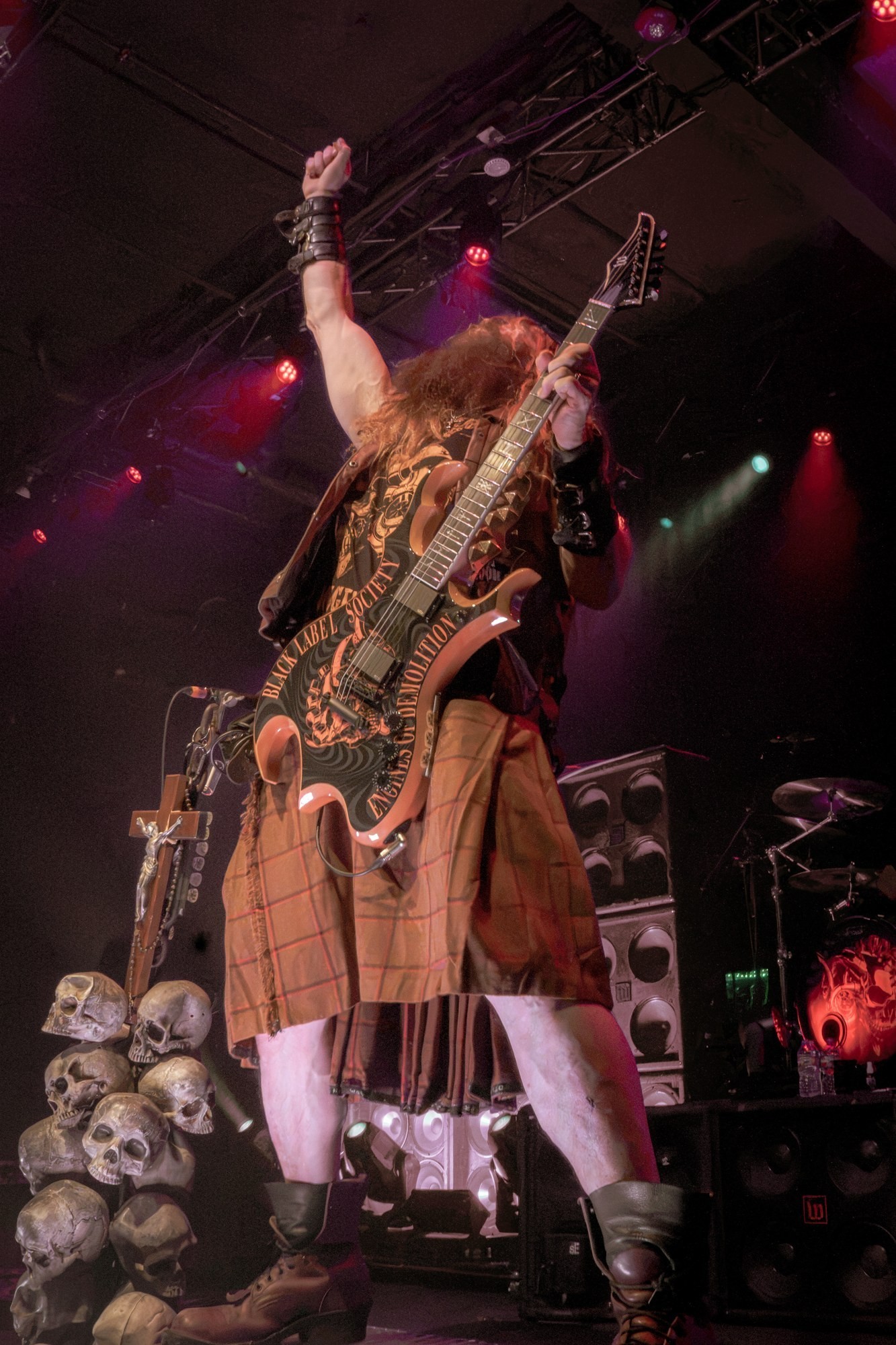 Zakk Wylde playing guitar onstage during Black Label Society at The Ritz.