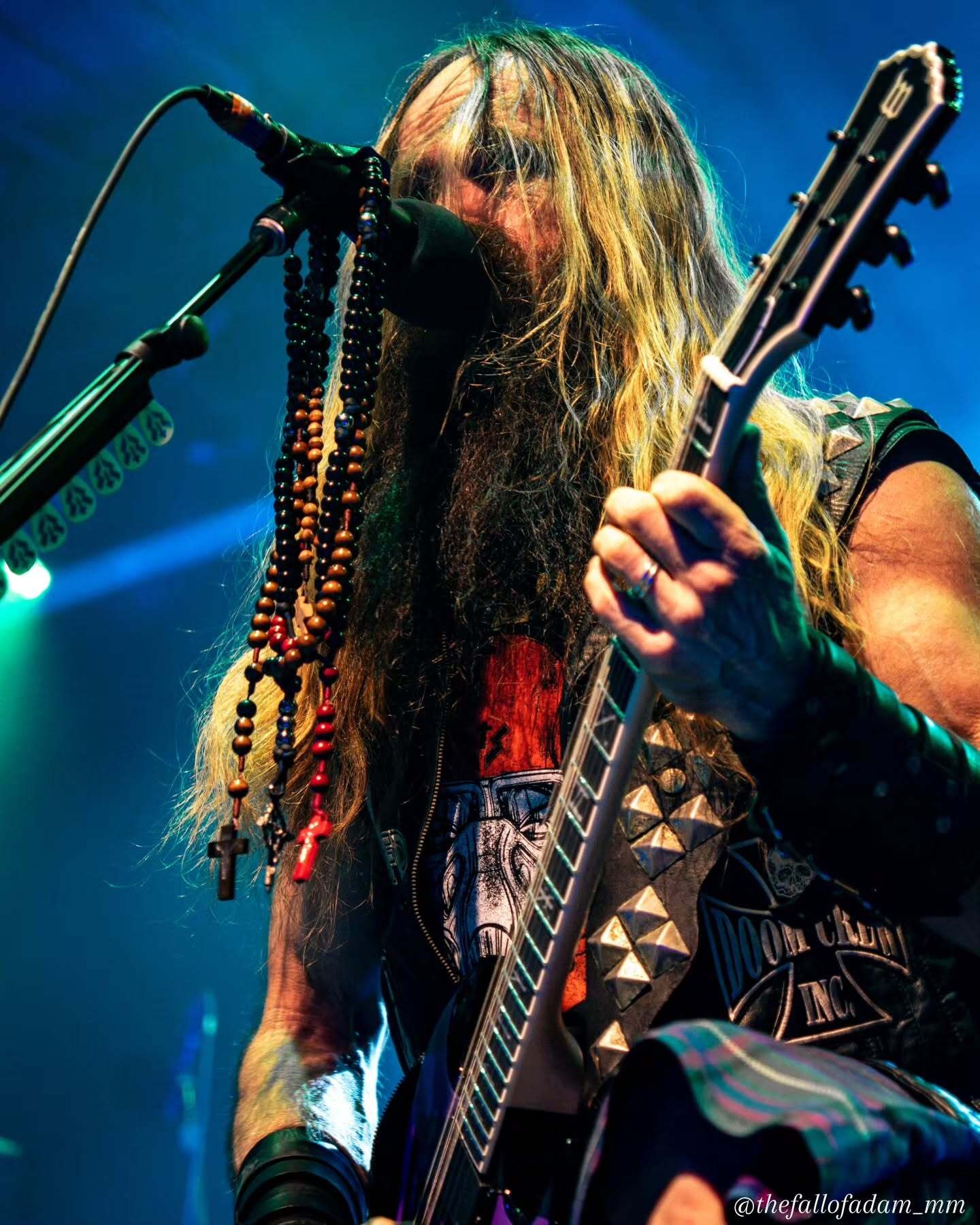 Zakk Wylde singing and playing guitar during Zakk Sabbath at The Ritz.