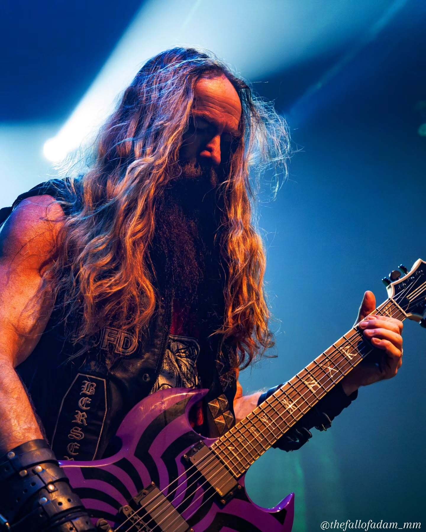 Zakk Sabbath bassist leaning into his instrument at The Ritz.